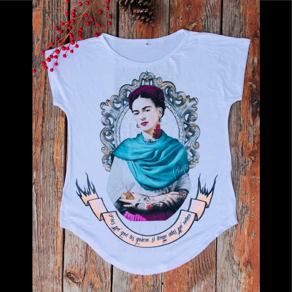 Frida Kahlo cotton stretch  Tee